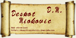 Despot Mioković vizit kartica